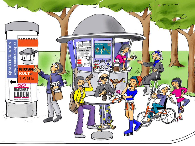 Nostalgiekiosk Postsiedlung